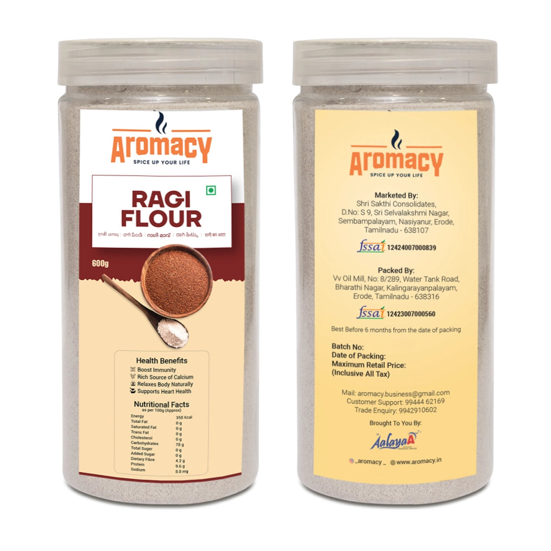 Ragi Flour 600g | Finger Millet Atta | Aromacy