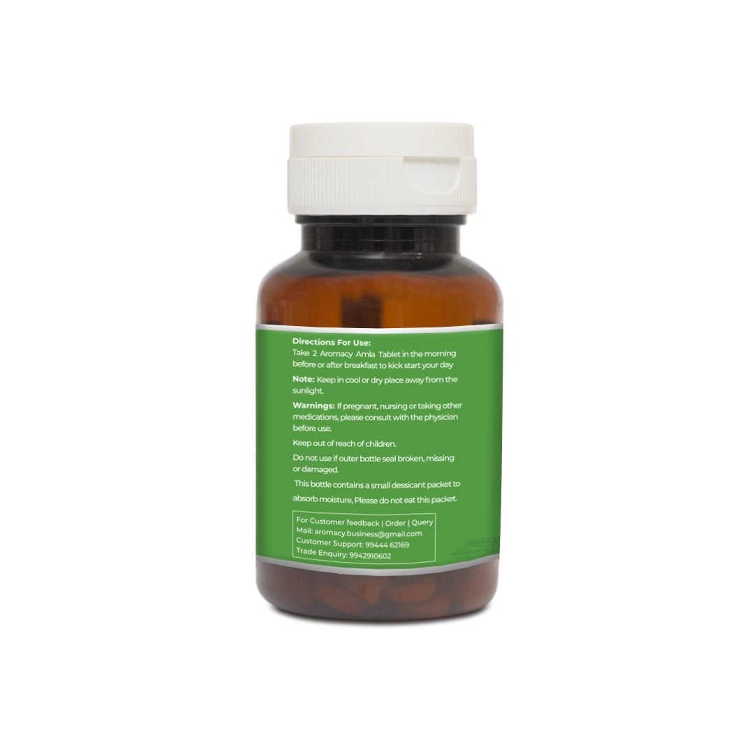 Amla Tablets 120 Nos | Natural Vitamin C & Immunity Booster | Aromacy