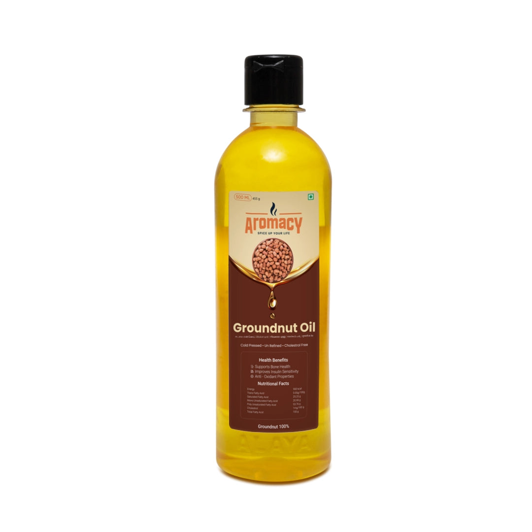 Groundnut Oil 500ml | Cold-Pressed & Pure | Aromacy