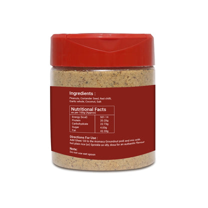 Groundnut Podi (120g) – Protein-Rich South Indian Chutney Powder | Aromacy