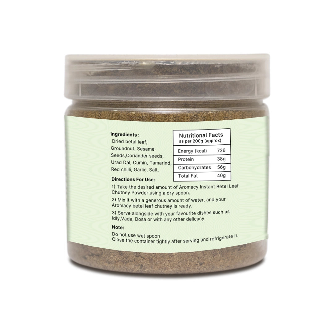 Betel Leaf Instant Chutney Mix (200g) – Unique & Flavorful | Aromacy