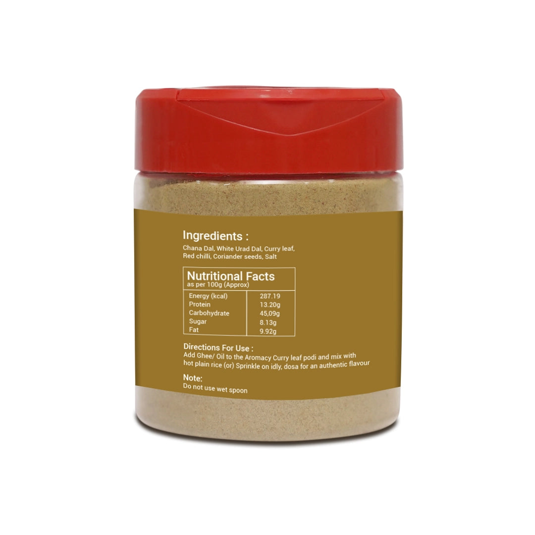 Curry Leaf Podi (120g) – Nutrient-Rich South Indian Chutney Powder | Aromacy