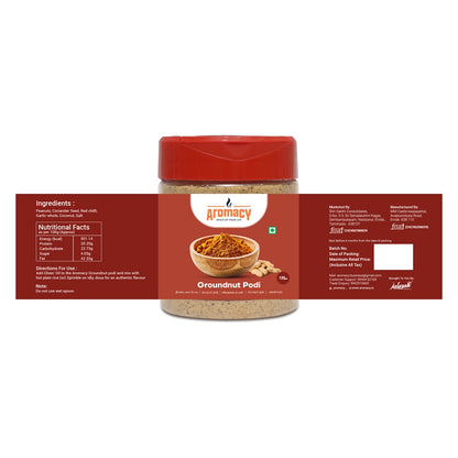 Groundnut Podi (120g) – Protein-Rich South Indian Chutney Powder | Aromacy