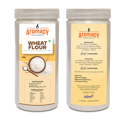 Wheat Flour 600g | Stone-Grounded Whole Wheat | Aromacy