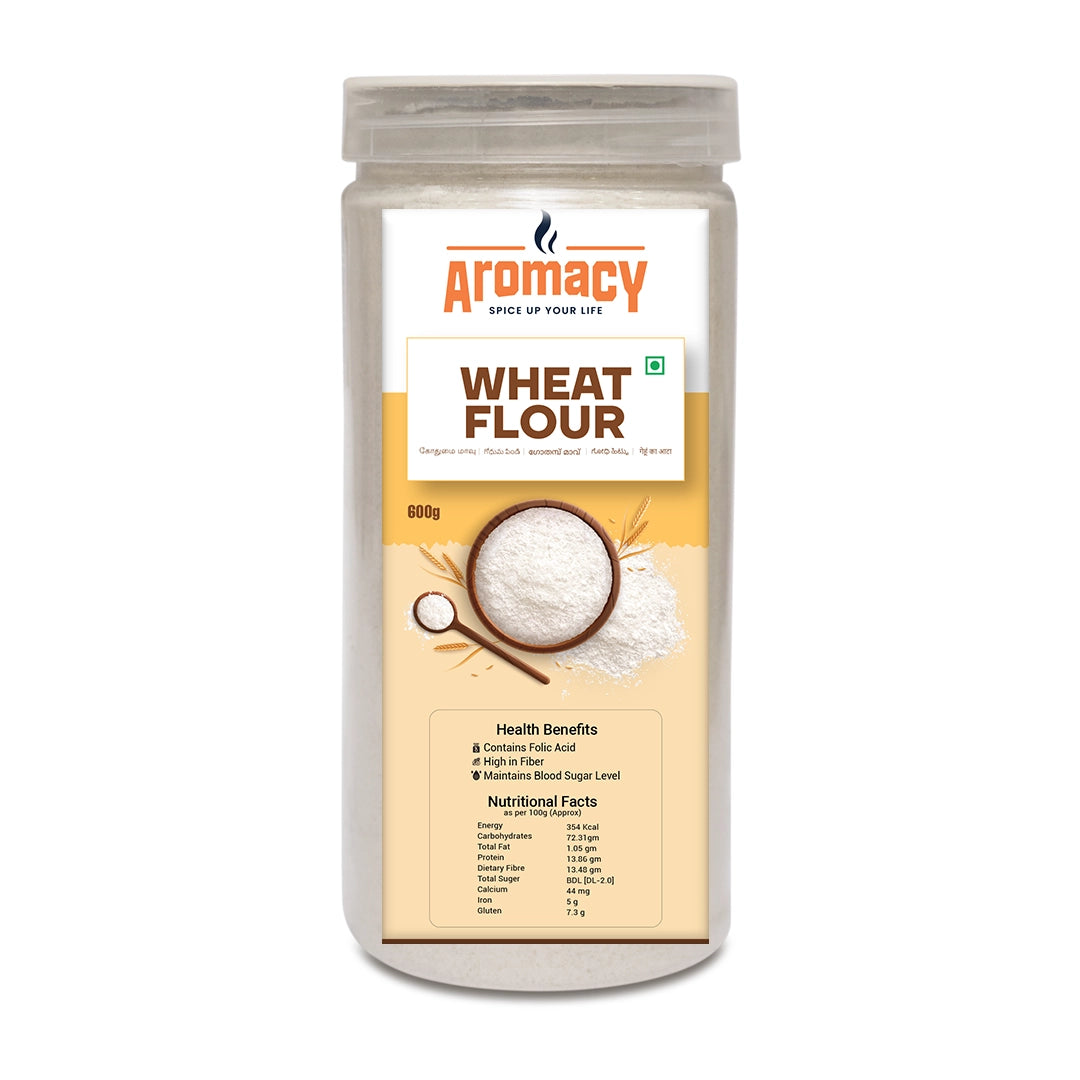 Wheat Flour 600g | Stone-Grounded Whole Wheat | Aromacy