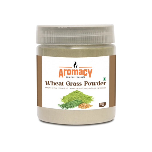 Wheatgrass Powder 75g | Natural Detox & Energy Superfood | Aromacy