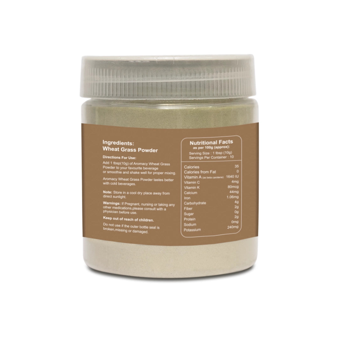 Wheatgrass Powder 75g | Natural Detox & Energy Superfood | Aromacy