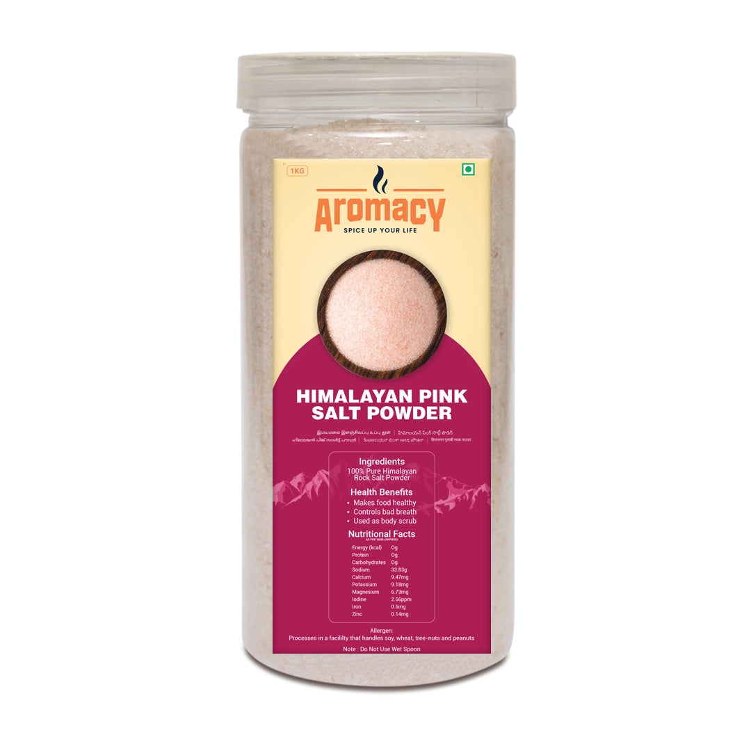 Pink Salt Powder | Natural Himalayan Salt | Aromacy